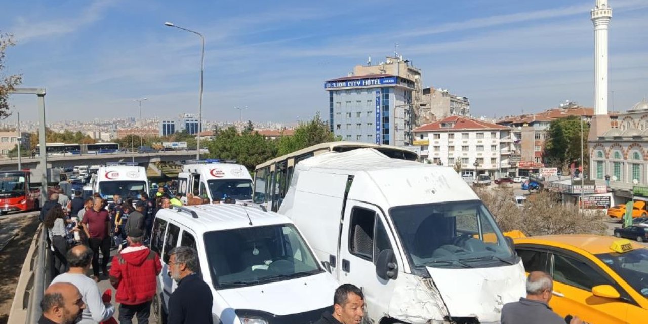 Ankara'da zincirleme kaza: 6 yaralı