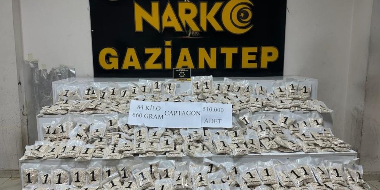 Gaziantep'te çok sayıda uyuşturucu hap ele geçirildi