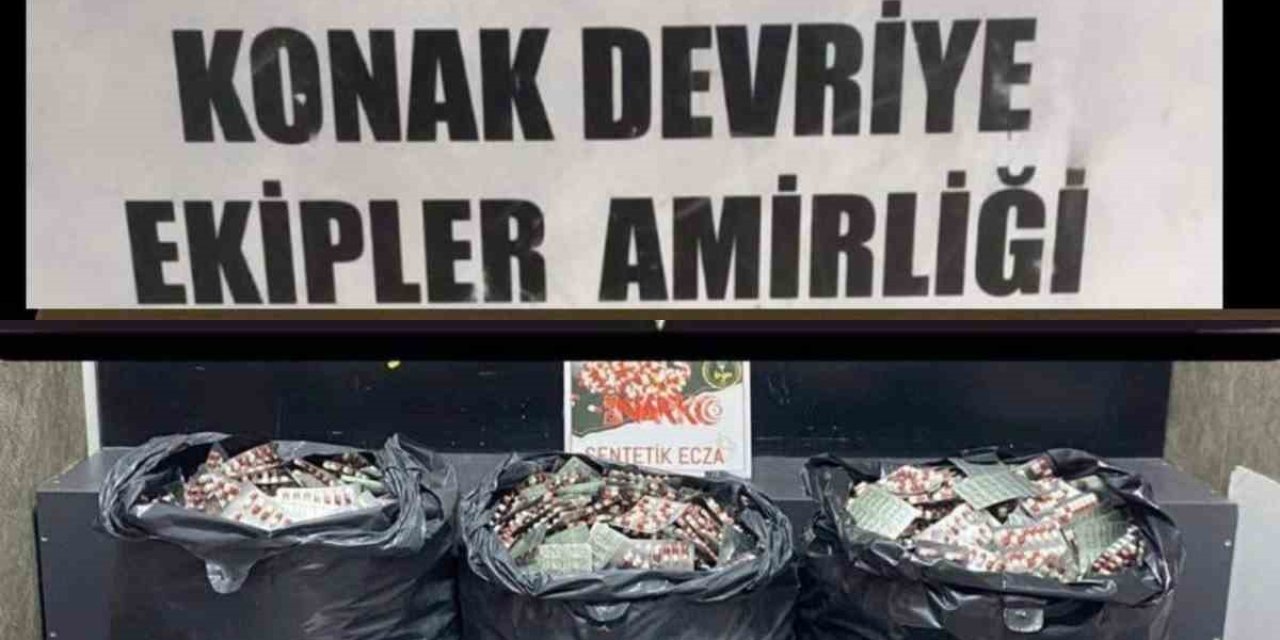 İzmir’de çok miktarda uyuşturucu hap ele geçirildi