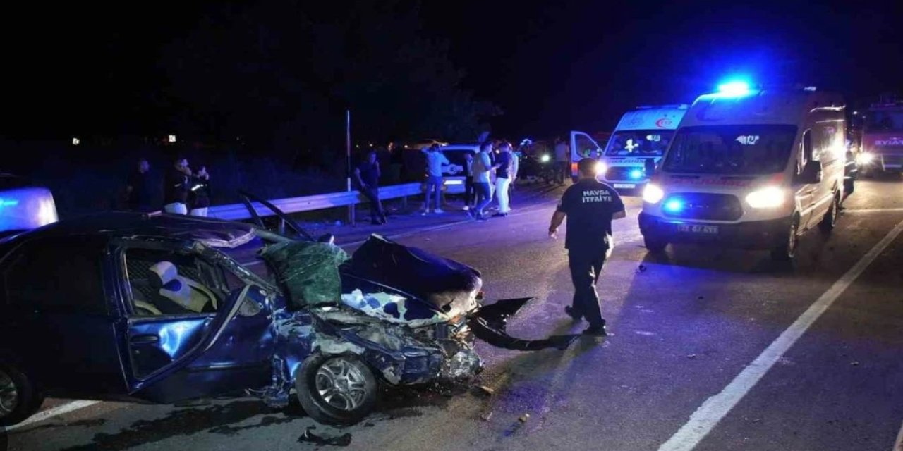 Edirne’de korkunç kaza ölü ve yaralılar var