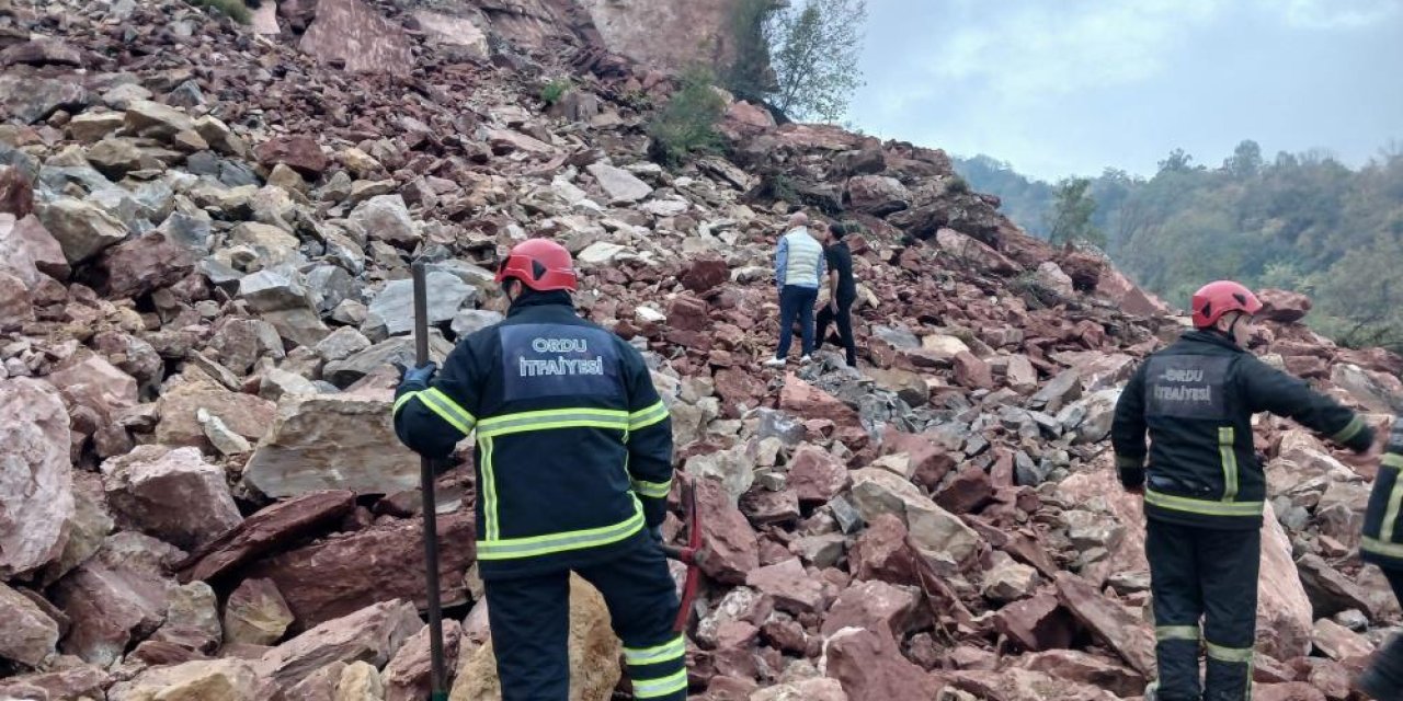 Ordu’da taş ocağında göçük, enkaz altında kalanlar var
