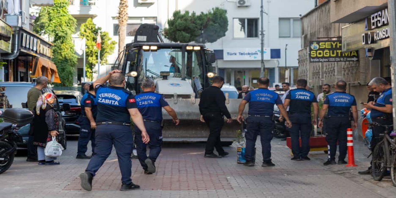 Yenişehir’de kaldırım ve yol işgallerine karşı denetimler sürüyor