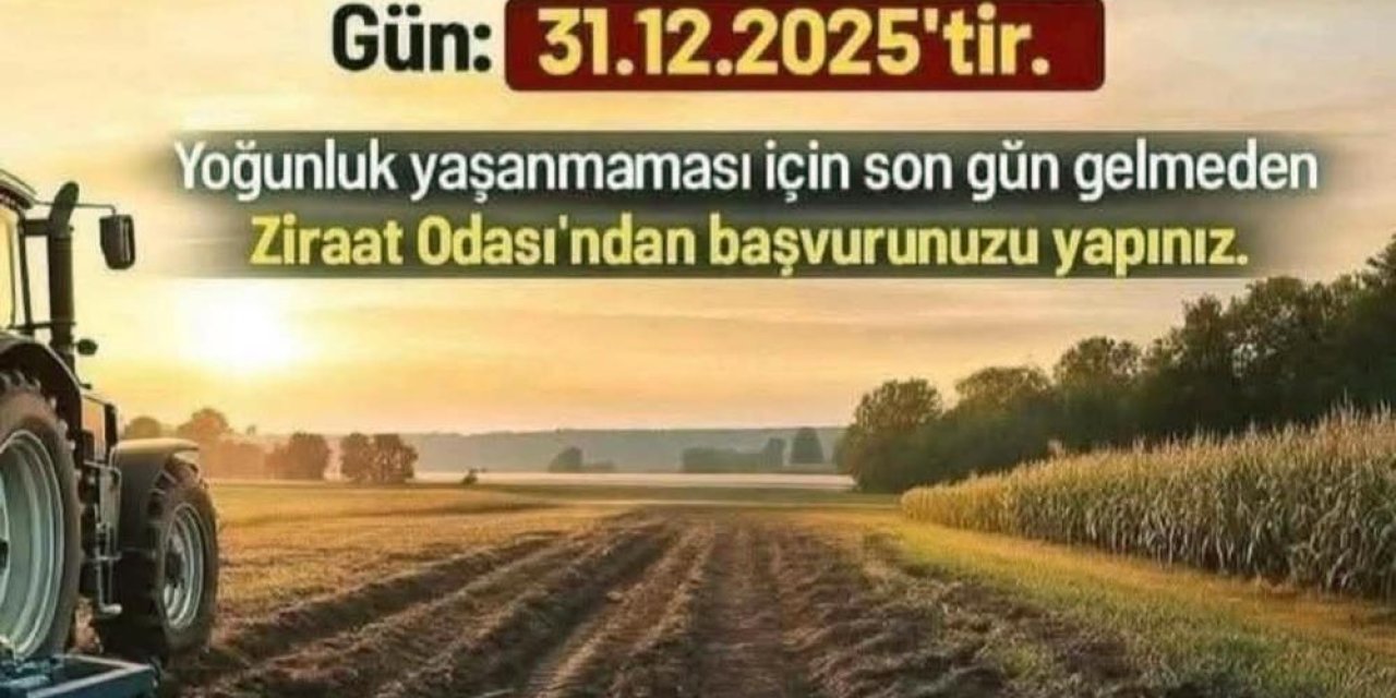 Çiftçilere, 2026 Yılı ÇKS başvuruları uyarısı