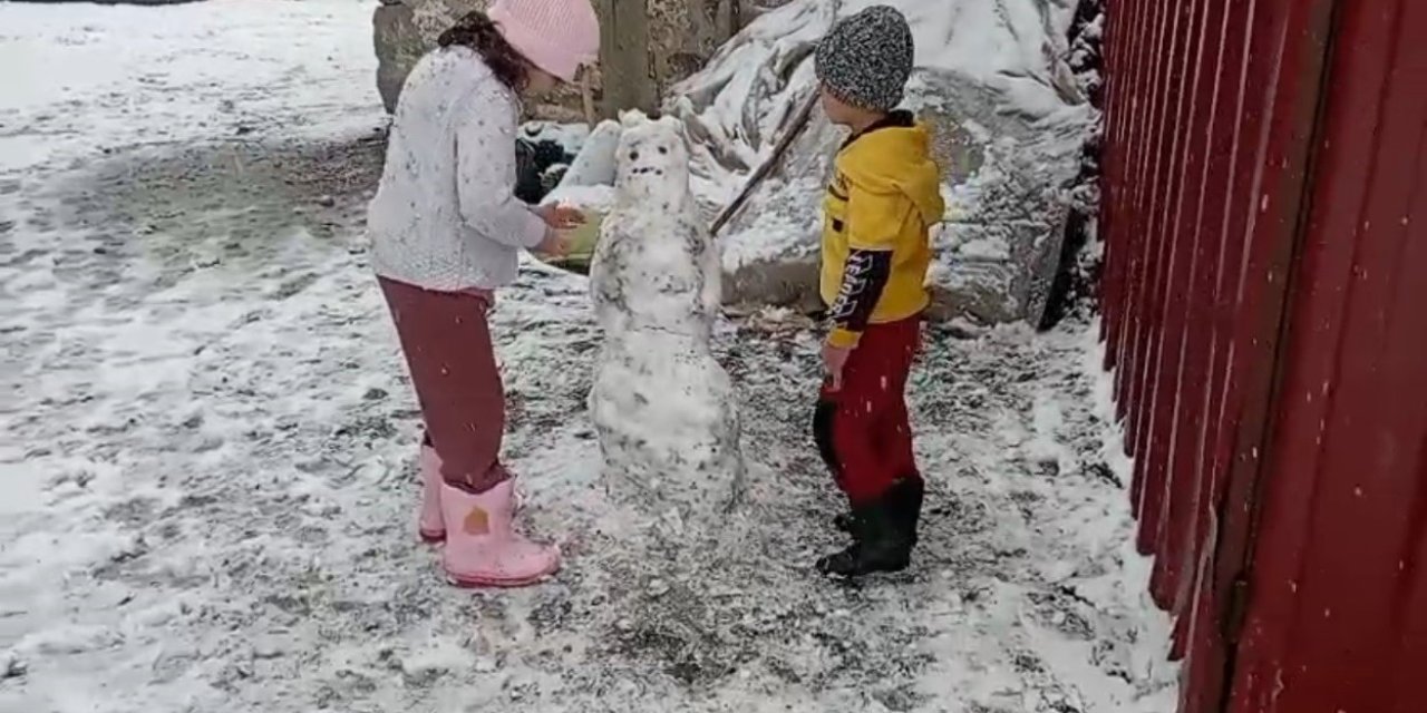 Kars’ta kar sevinci