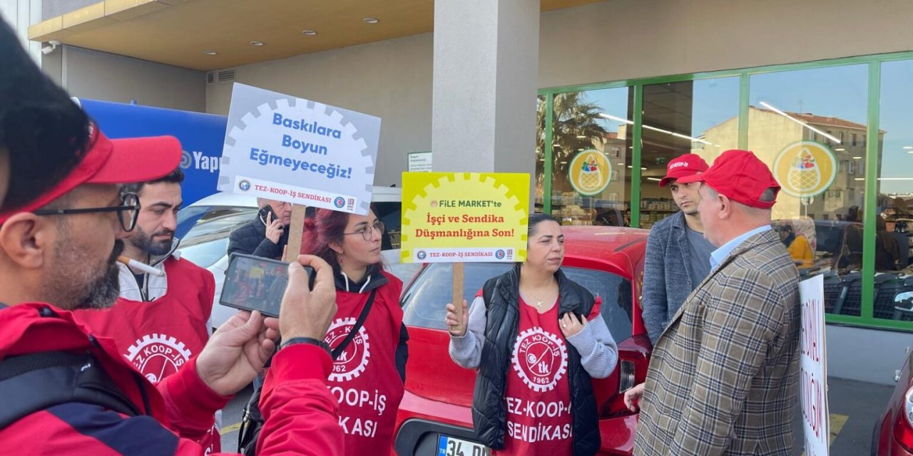 File Market’te haksız işten çıkarmalara karşı eylem sürüyor