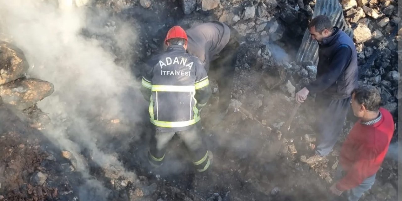 Yangında ölen yaşlı kadının cenazesi bulundu