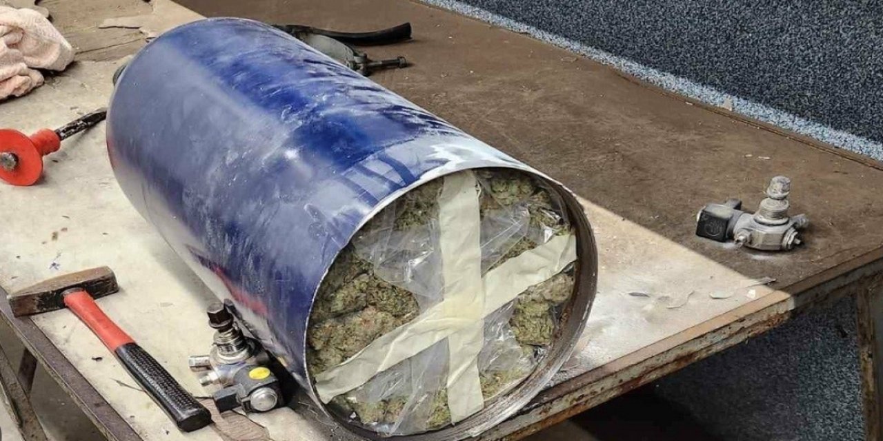 Kırklarelinde oto gaz tüpunde 70 kilo esrar ele geçirildi