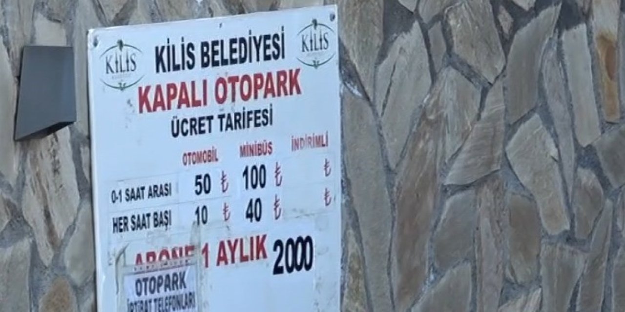 Kilis'te otoparka yüzde 100 zam tepkiyle karşılandı