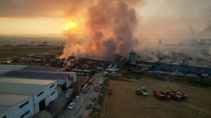 Bursa'da 10 ayrı fabrika yanarak kül oldu