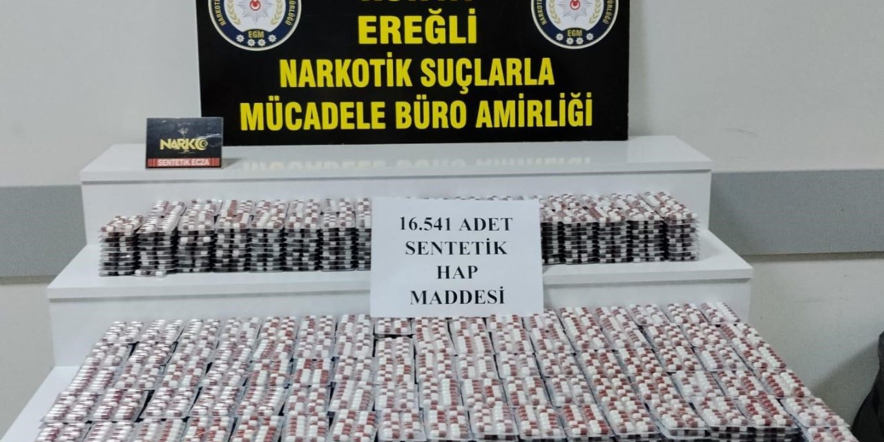 Konya'da zehir tacirlerine darbe, Binlerce hap ele geçirildi