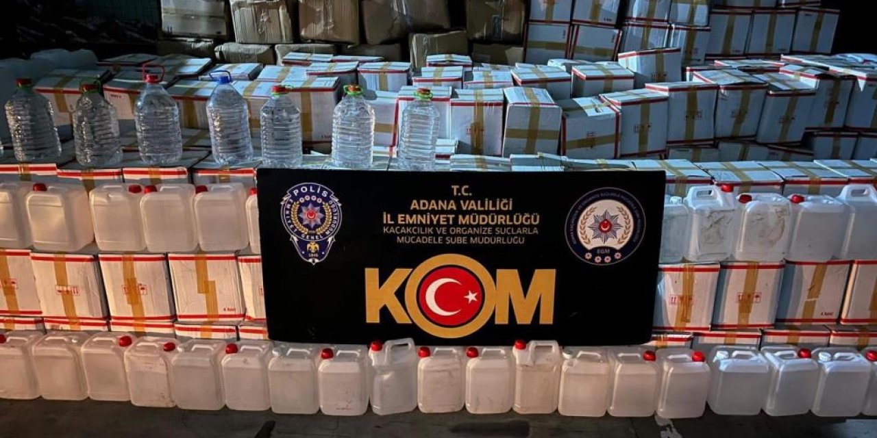 Dev operasyon: 21 bin litre sahte içki ele geçirildi