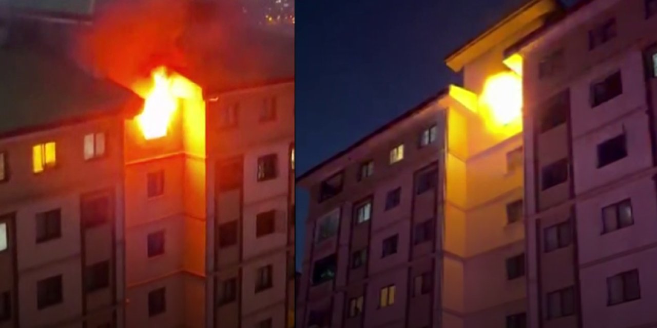 Yangında evdeki tüp patladı mahsur kalan 13 kişi kurtarıldı