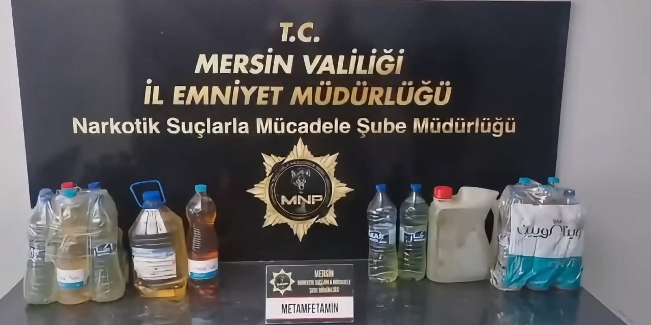 Mersin’de çok miktarda metamfetamin ele geçirildi, 3 tutuklama