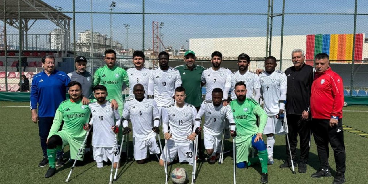 Şahinbey Ampute futbol takımı Türkiye Kupası’nda çeyrek finalde