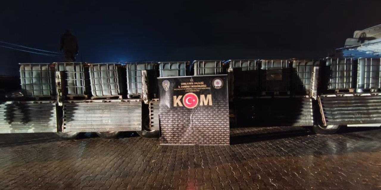 Şanlıurfa'da 21 bin litre kaçak akaryakıt ele geçirildi