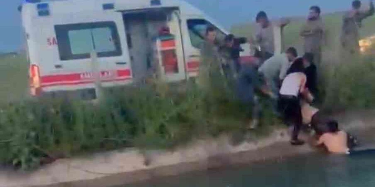 Şanlıurfa’da otomobil sulama kanalına uçtu