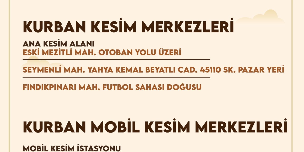 Mezitli belediyesi'nden kurban bayramı düzenlemesi