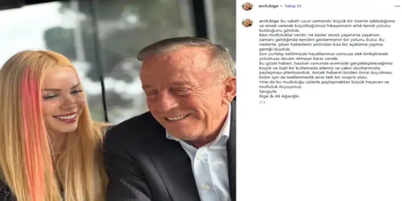 Ali Ağaoğlu ve Bige Yıldırımer'den sürpriz evlilik