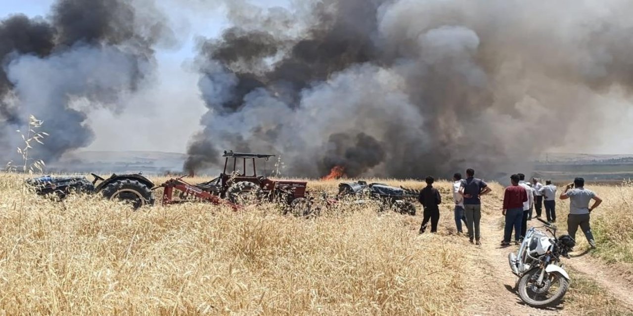 Gaziantep'te 400 dönüm ekili alan yanarak kül oldu