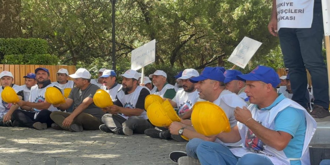 Doruk Madencilik işçilerinden Başkentte eylem