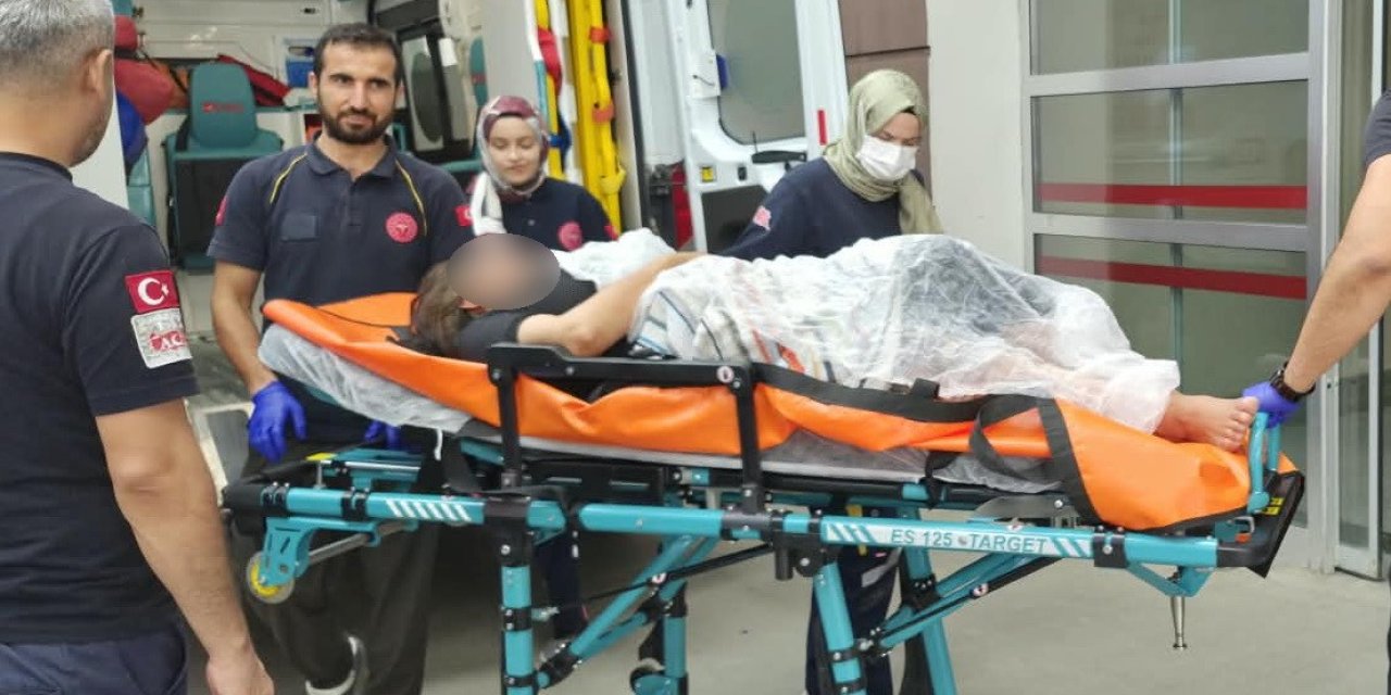 Kriz geçiren kadın kendini bıçakladı