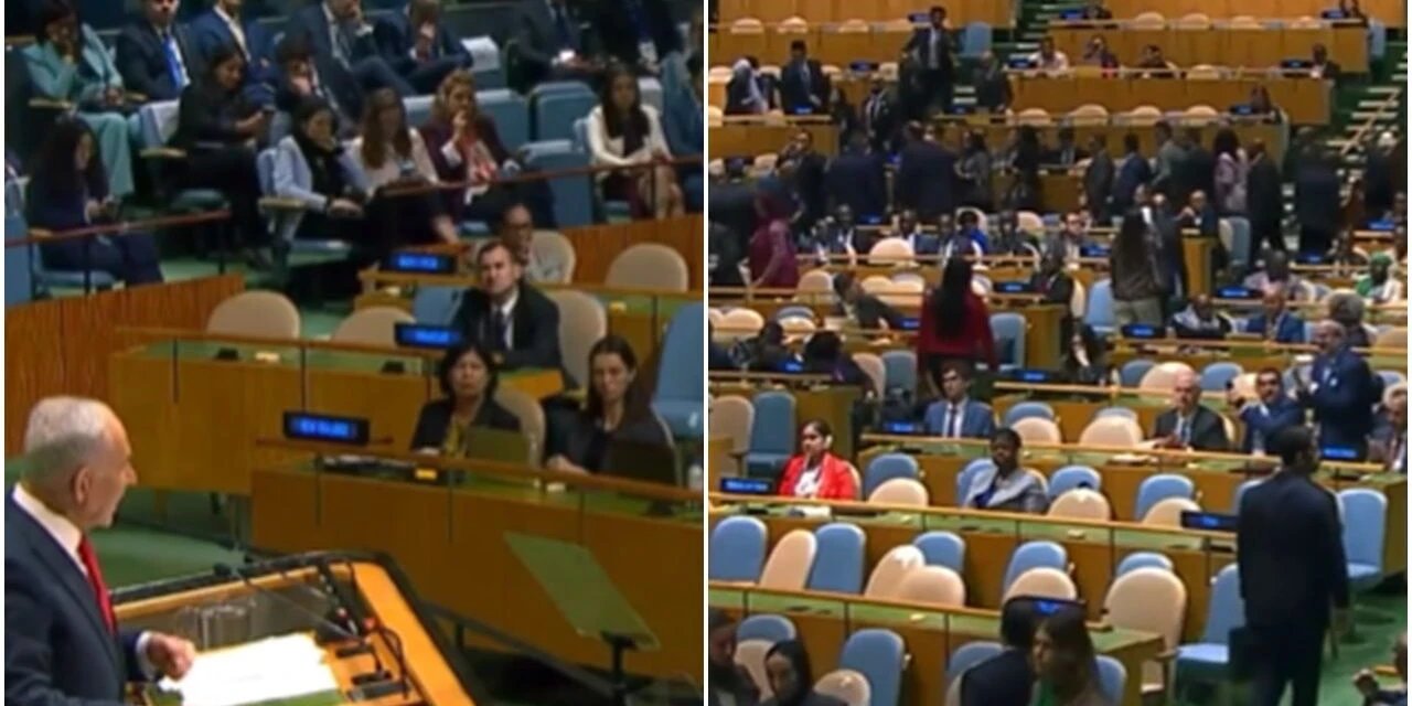 Netanyahu BM’de boş koltuklara konuştu