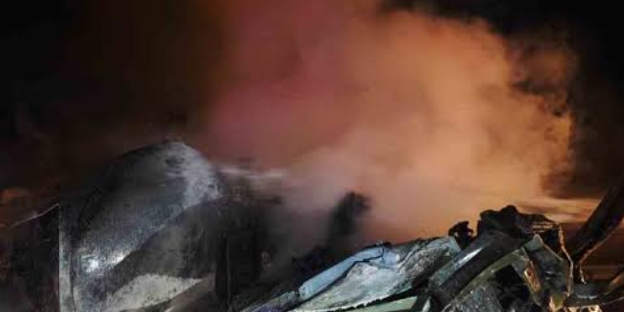 Devrildikten yanan tankerin sürücüsü öldü
