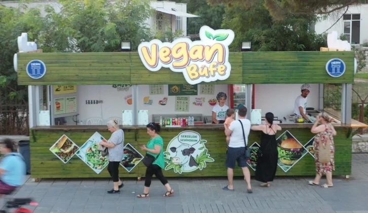 Festivale ev sahipliği yapan Didim’de vegan büfe açıldı