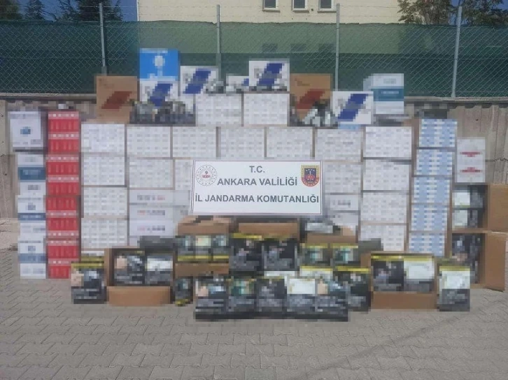 Jandarma Ankara’da 1 milyon 917 bin adet makaron ele geçirildi