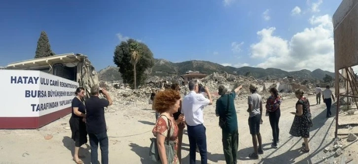 Mezitli Belediyesi öncülüğünde Alman heyet Hatay'da incelemelerde bulundu