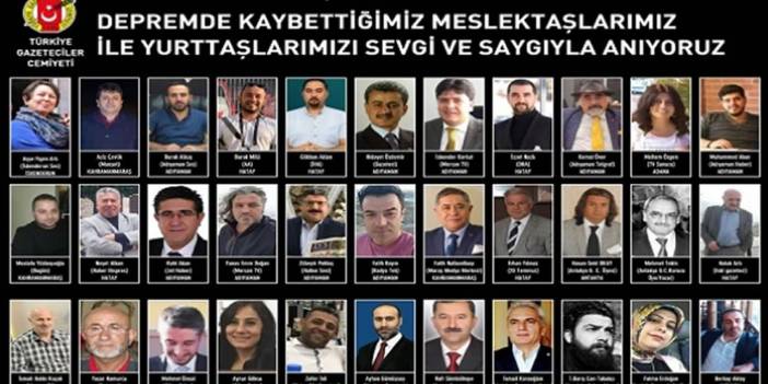 TGC, Depremde ölen gazetecileri, yurttaşları sevgi ve saygıyla andı