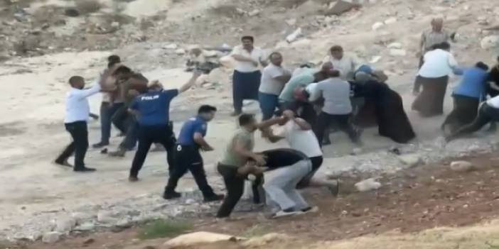 Gaziantep'te iki grup arasında taşlı sopalı meydan kavgası